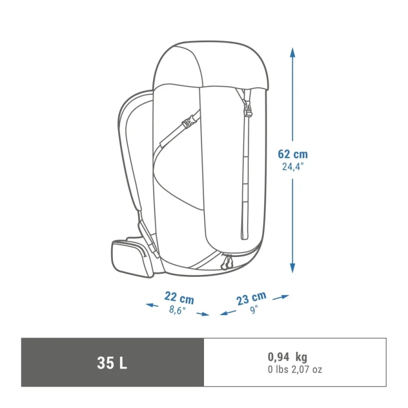 کوله پشتی ۳۵ لیتری کچوا Quechua مدل MH100